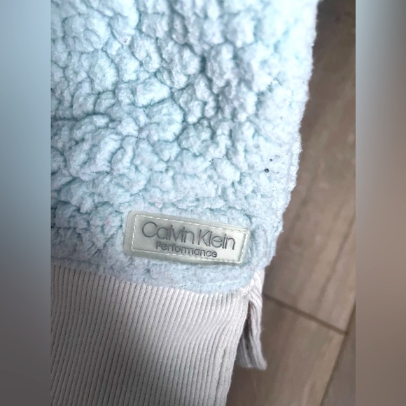 Calvin Klein Performance Embroidered Sherpa Crewneck - Picture 2 of 4